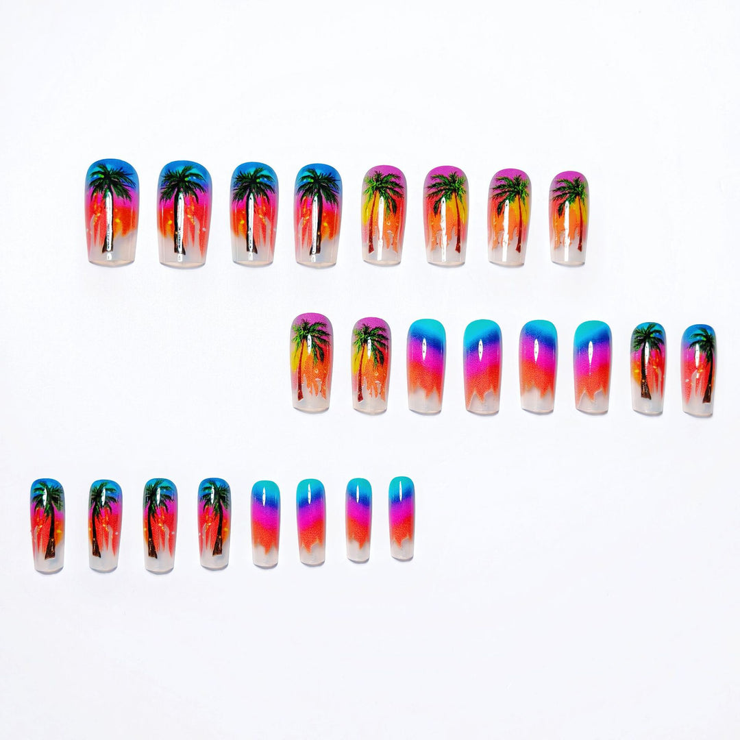 Tropical Sunset Nail Art Bowlift