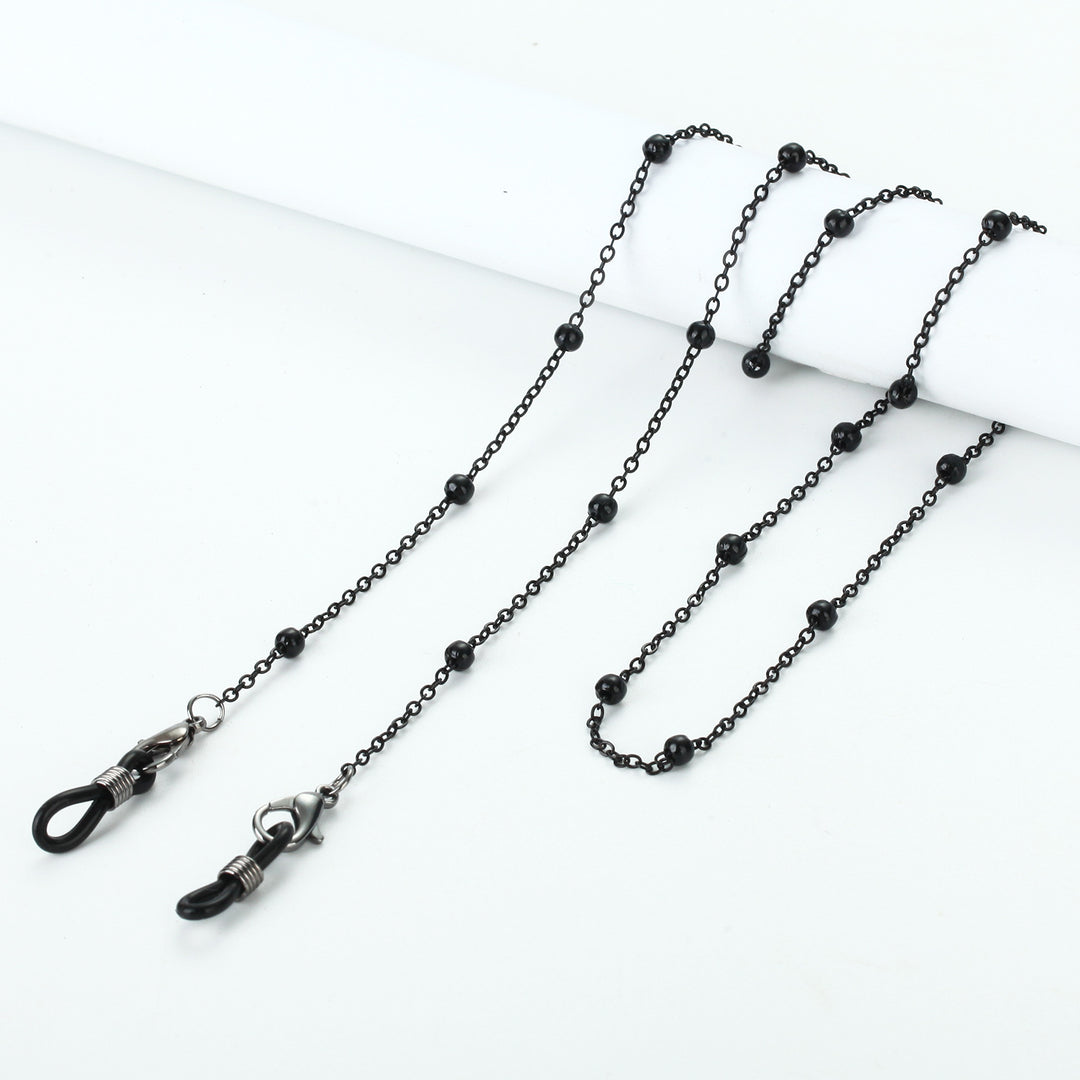 Necklace with beads and transparent pendants Bowlift