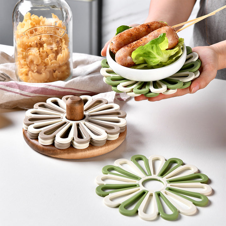 Elegant Silicone Coasters in Floral Design Bowlift
