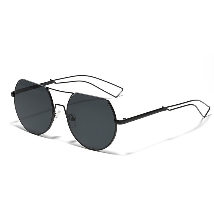 Women's geometric sunglasses with translucent lenses and stylish metal frame Bowlift