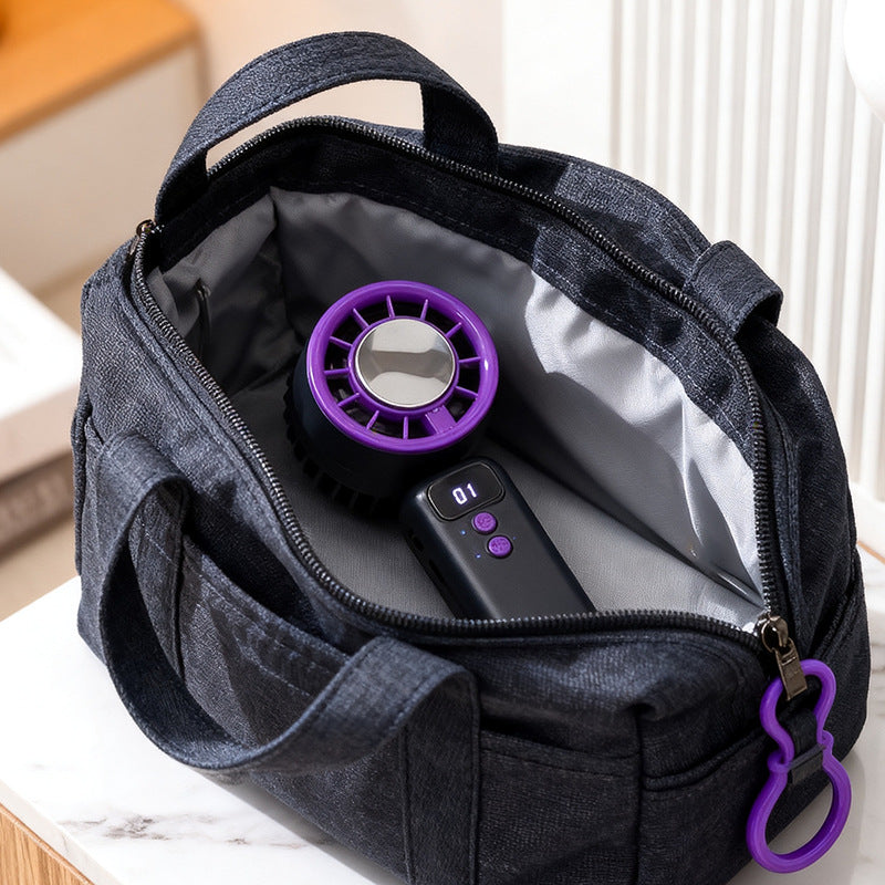Women Portable Mini USB Fan with Digital Display Bowlift