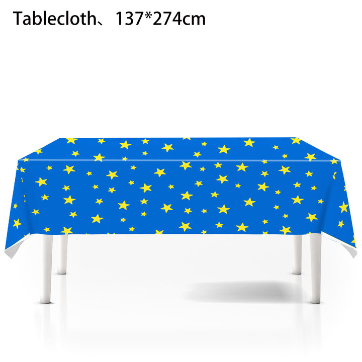 Unisex nan patriotic rectangular party tablecloth with stars and stripes waterproof disposable plastic Bowlift