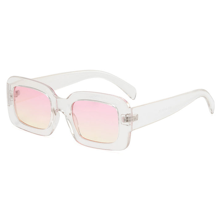 Retro Chunky Rectangular Acetate Sunglasses with Polarized Full UV Protection Bowlift