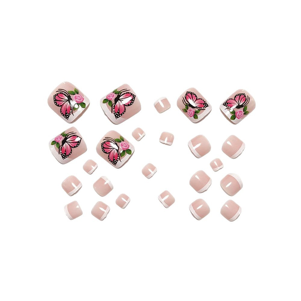 Nail art in creative butterfly design Bowlift