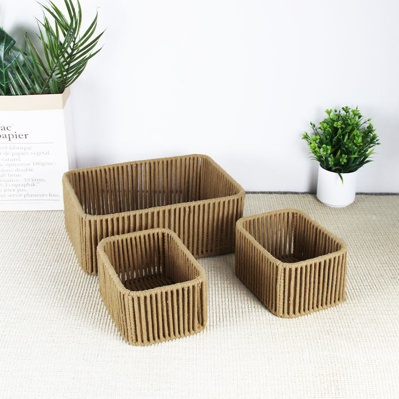 Versatile Woven Storage Baskets Set Bowlift