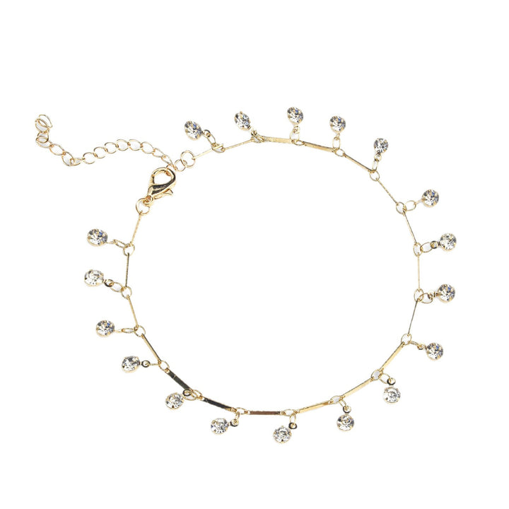 Elegant Crystal Chain Anklet Bowlift