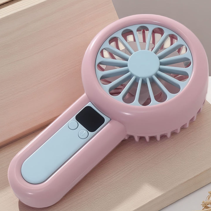 Ladies portable mini fan with LED display Bowlift