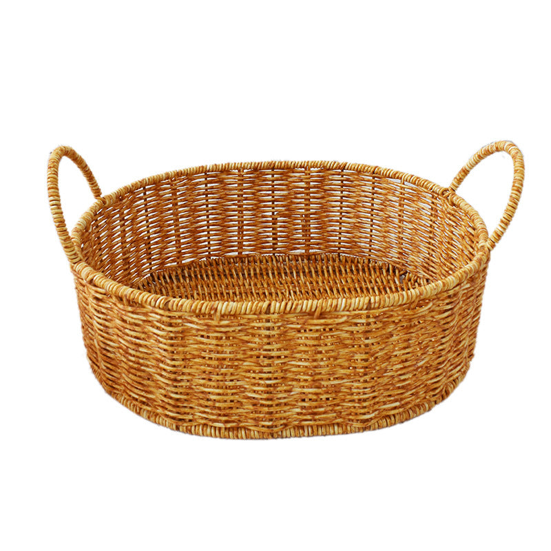 Handcrafted Woven Storage Basket with Handles Bowlift