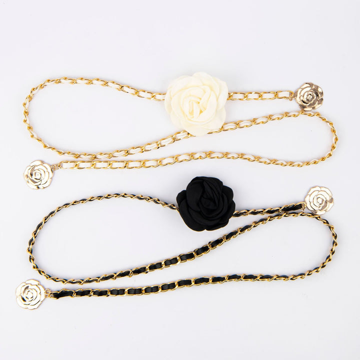 Fashionable chain belt with rose details Bowlift