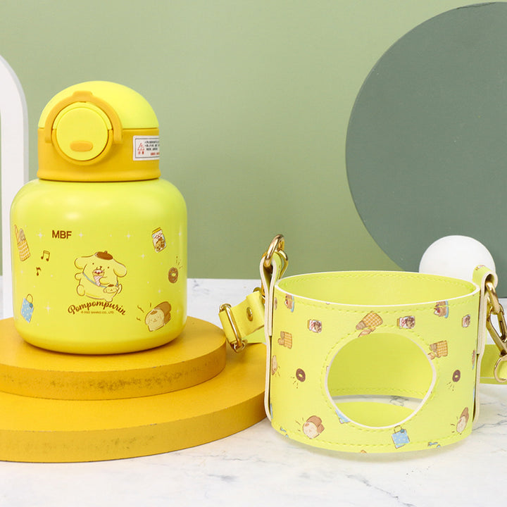 Insulated water bottle with wireless carrying system and cute design Bowlift
