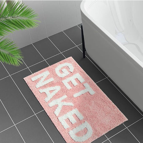 Plush Leaf-Design Bath Mat Bowlift