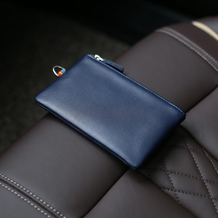 Zippered Leather Cardholder Bowlift