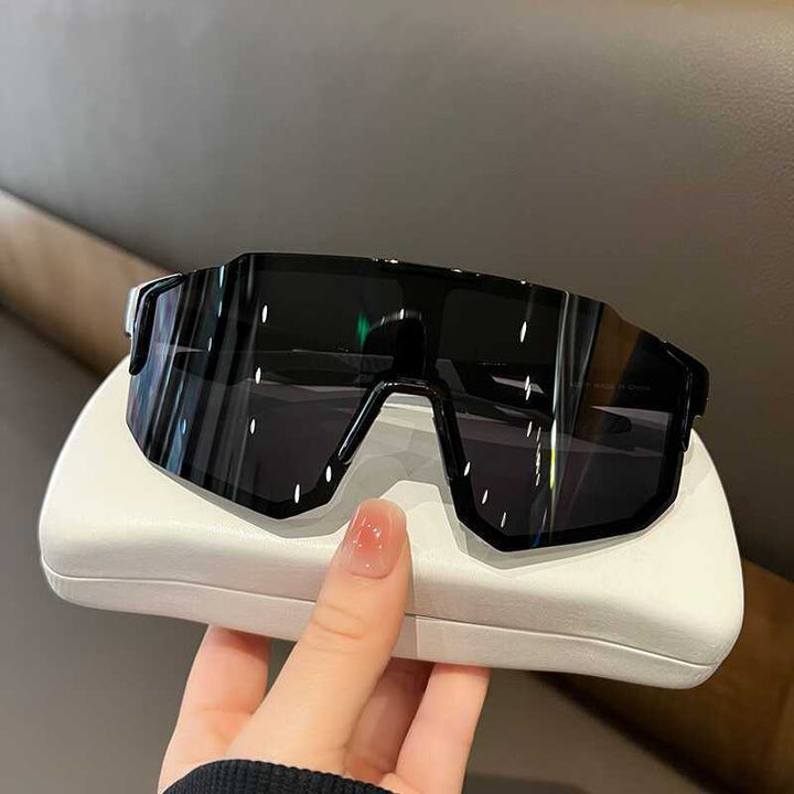 High-Performance Wraparound Cycling Sunglasses with Mirrored Polarized Shield Bowlift