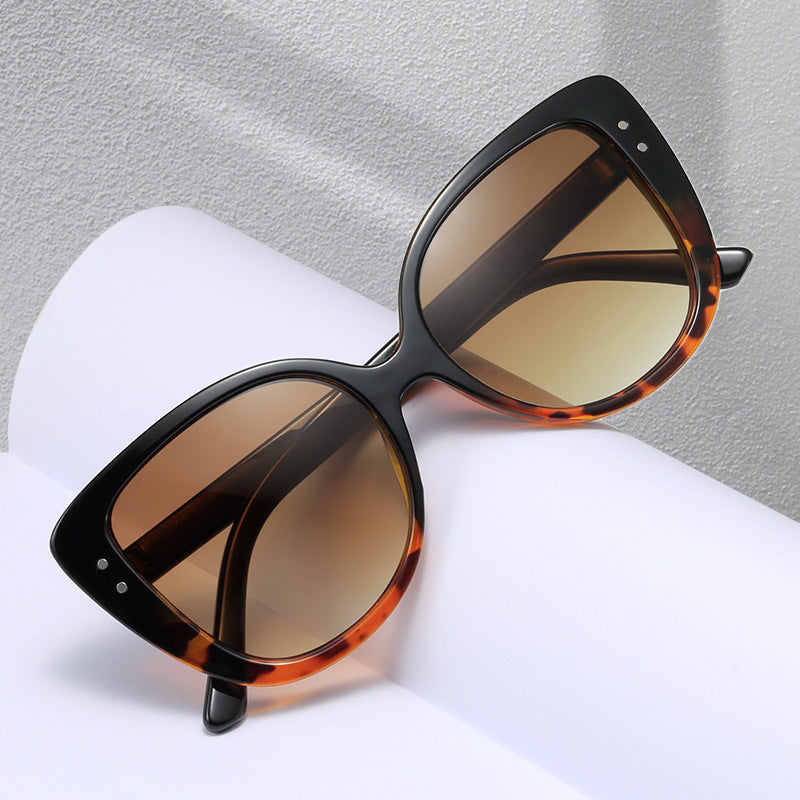 Ladies glamorous oversized sunglasses withElegant transparent frame Bowlift