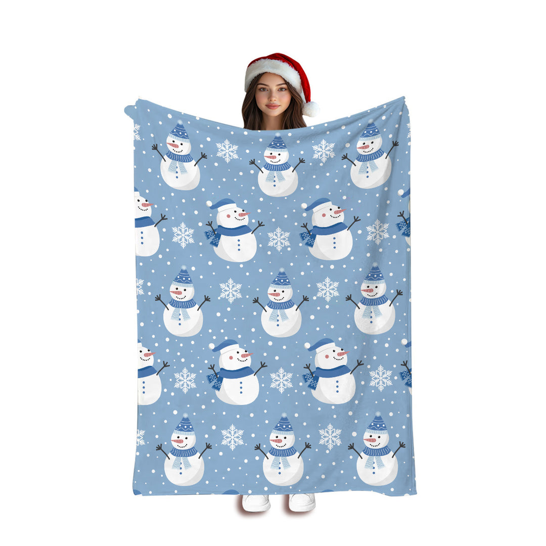 Artistic Wolf-Themed Fleece Blanket