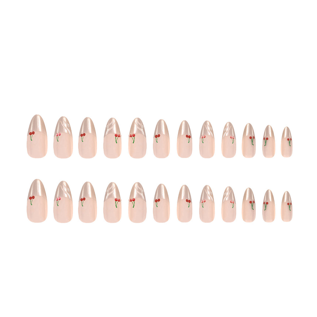 Exquisite nail art with cherry details Bowlift