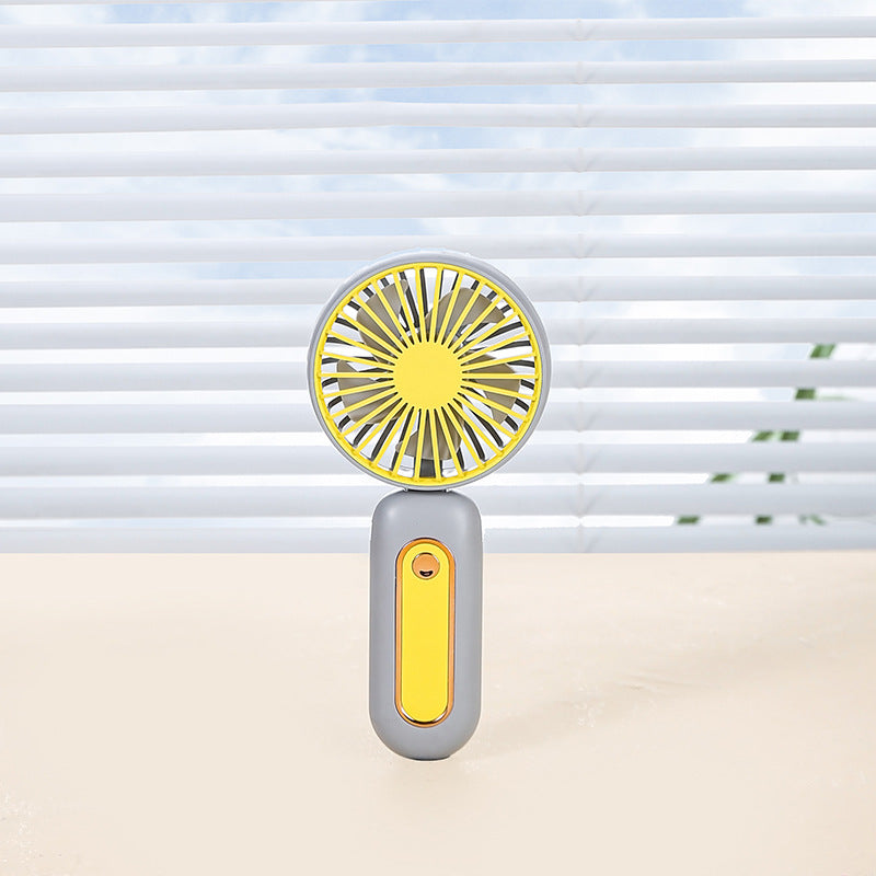 Unisex Portable Hand Fan with LED Display and Ergonomic Handle Bowlift