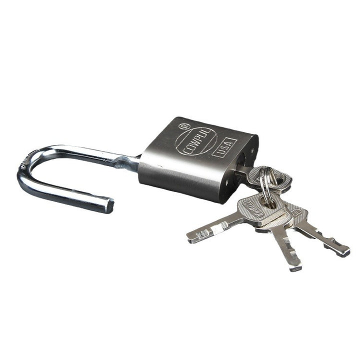 Heavy-Duty Chrome-Plated Hardened-Shackle Padlock Set Bowlift