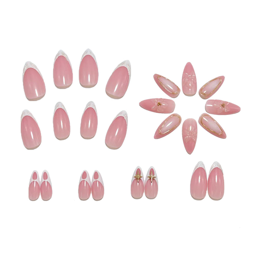 Elegant artificial nails with floral accents Bowlift