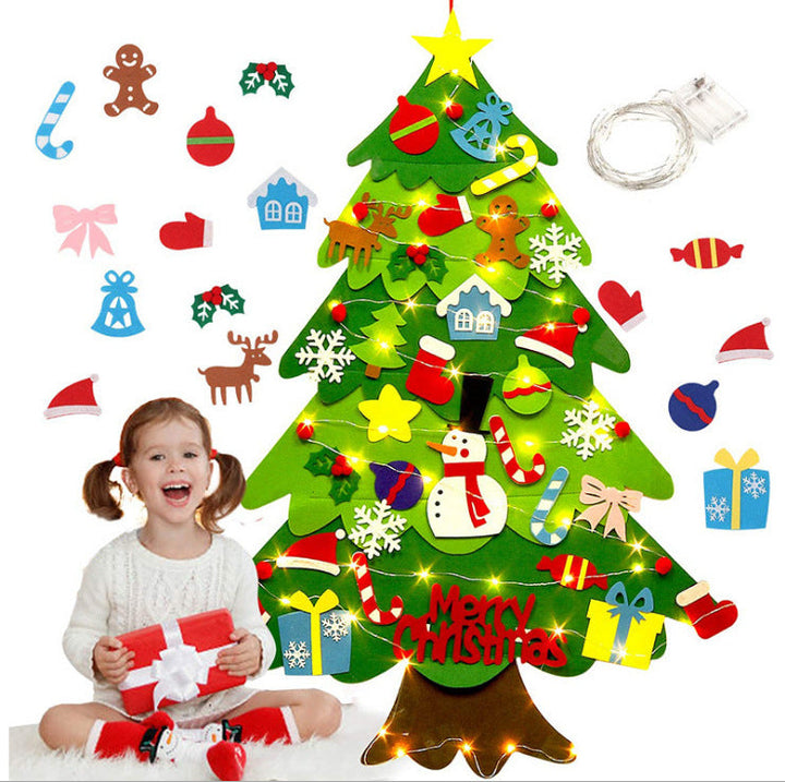 BowLift | Montessori felt Christmas tree with fairy lights