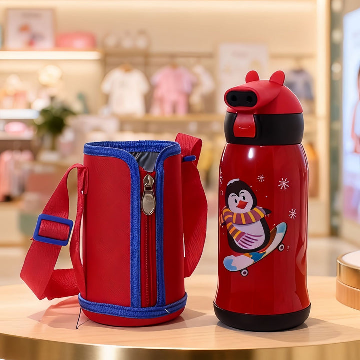 Women's Insulated Drinking Bottle with Colorful Animal Design Bowlift