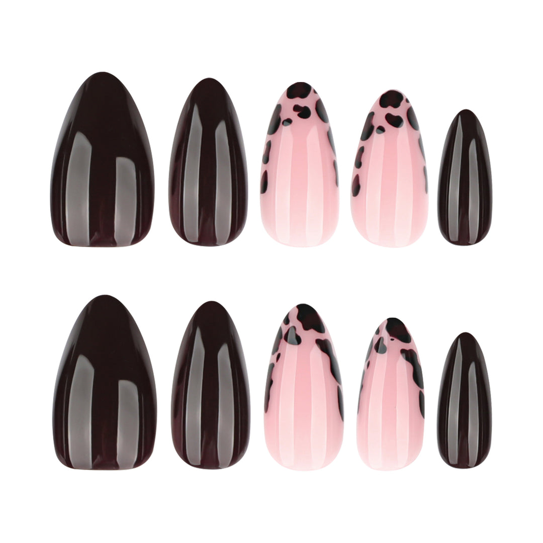 Artful stiletto nails with elegant design and glossy finish Bowlift