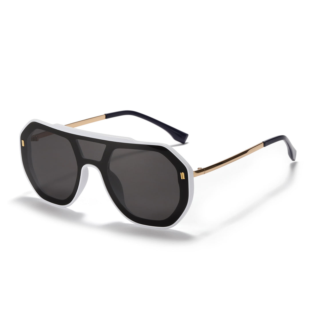 Women oversized geometric sunglasses with elegant frame Bowlift