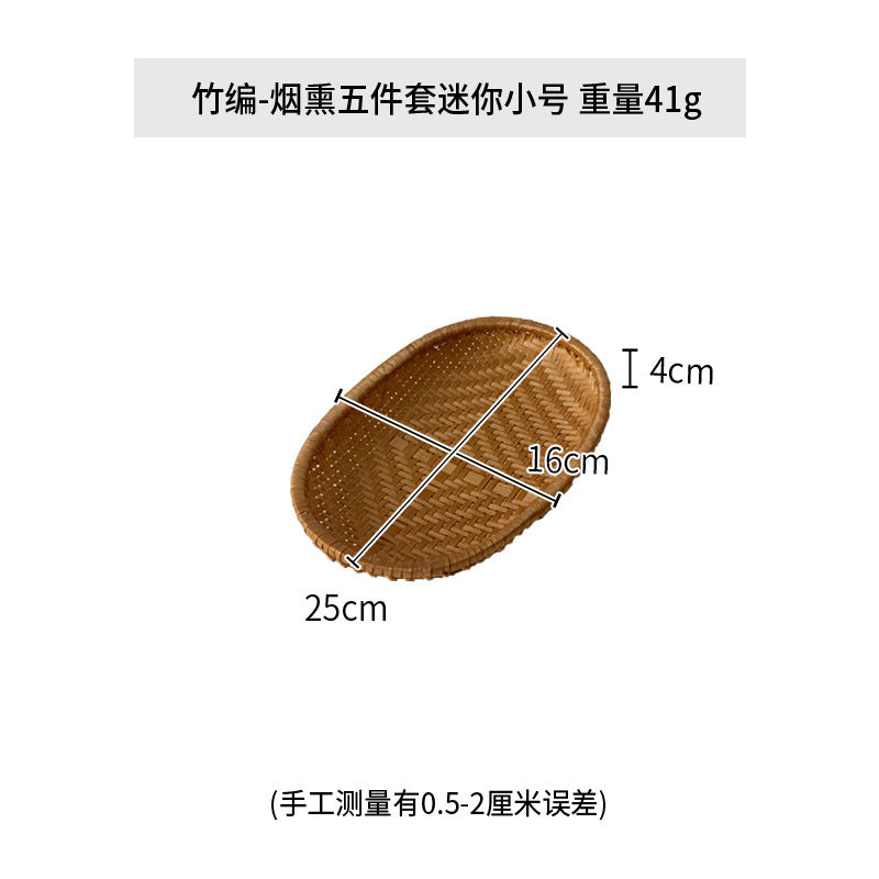 Women oval serving basket made of handwoven natural material Bowlift