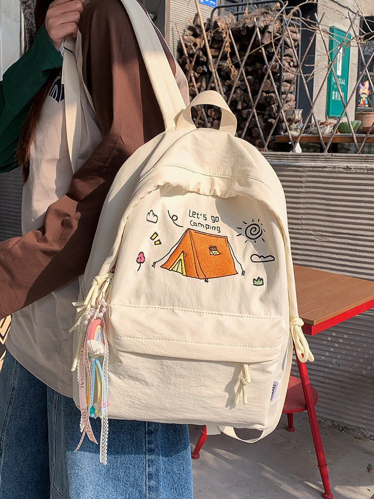 Camping-Themed Casual Backpack Bowlift