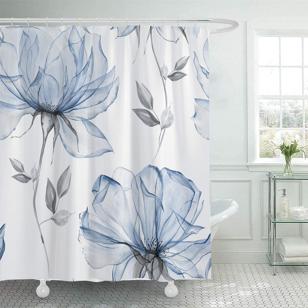 Floral Patterned Shower Curtain Bowlift
