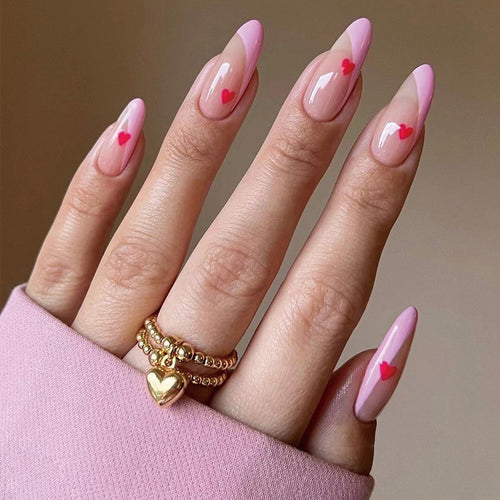 Artistic Nail Designs with Heart Accents Bowlift