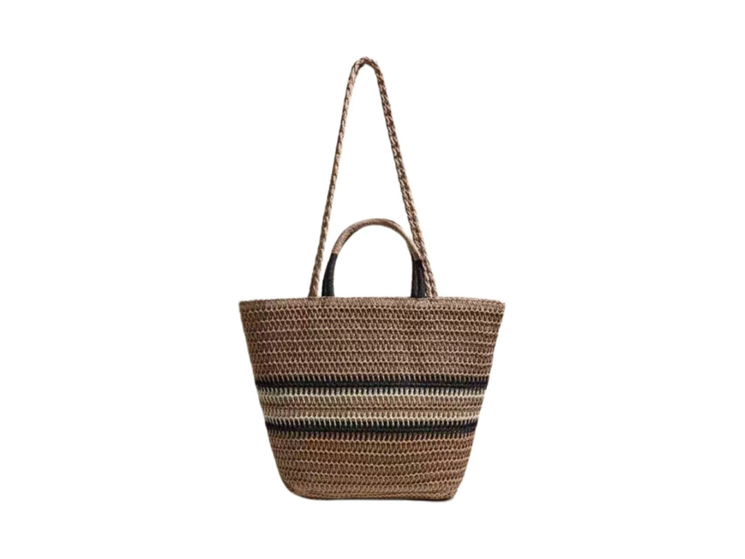 Handmade basket bag with modern patterns Bowlift