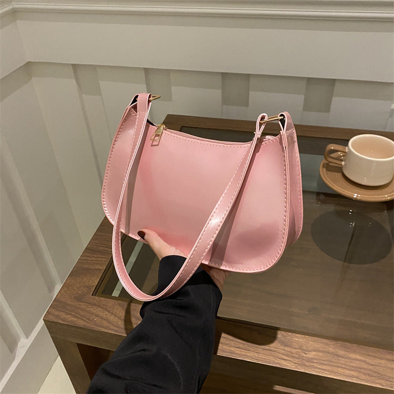 Chic Patent Leather Shoulder Bag Bowlift