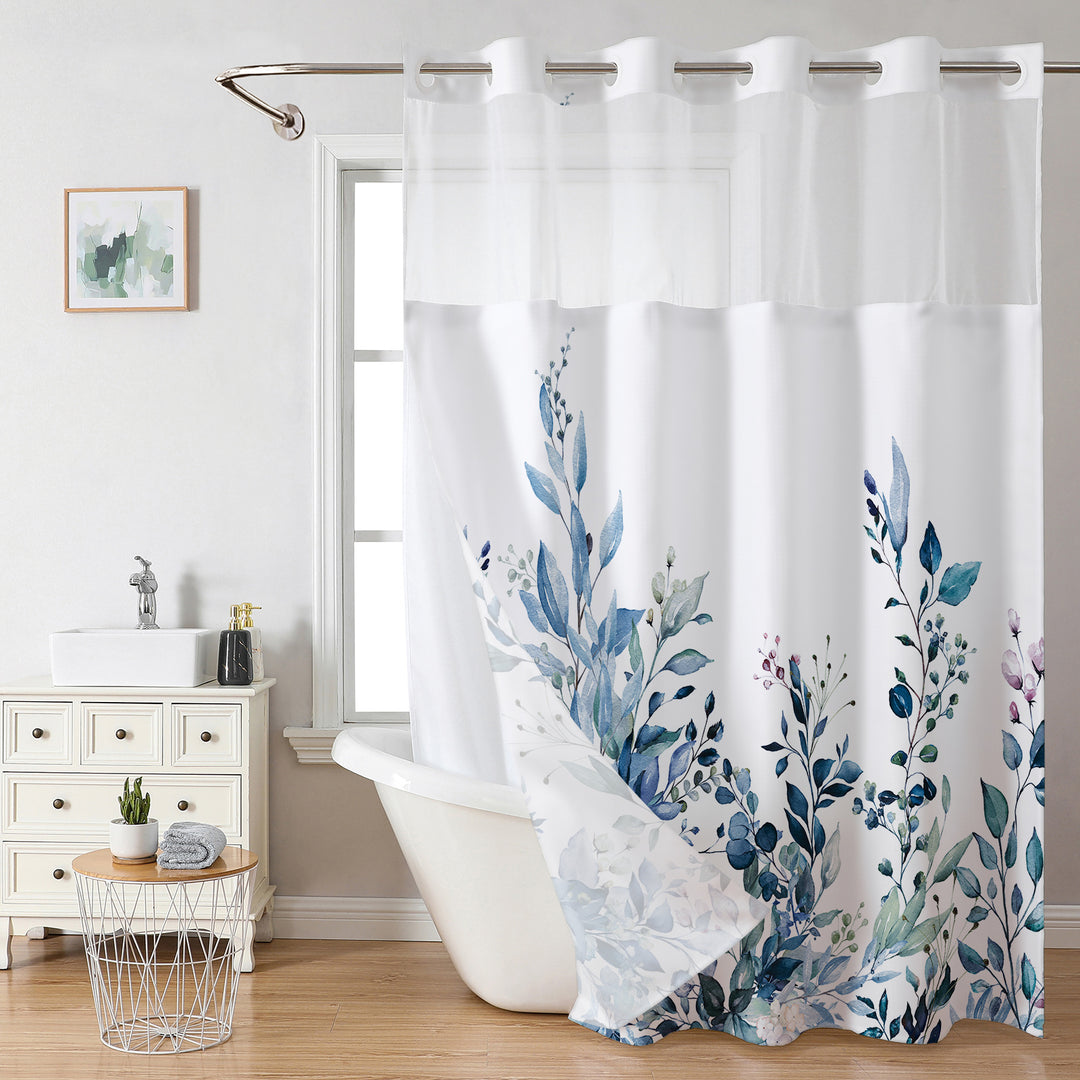 Artistic Floral Shower Curtain Bowlift