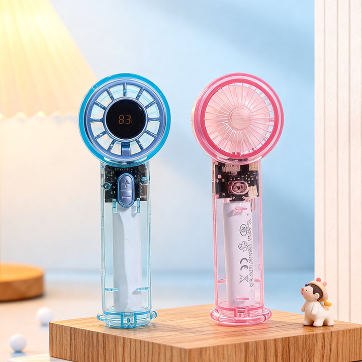 Women's Portable USB Hand Fan with Digital Control Bowlift
