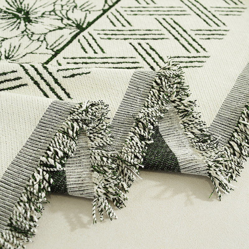 Elegant Floral Patterned Sofa Throw Blanket