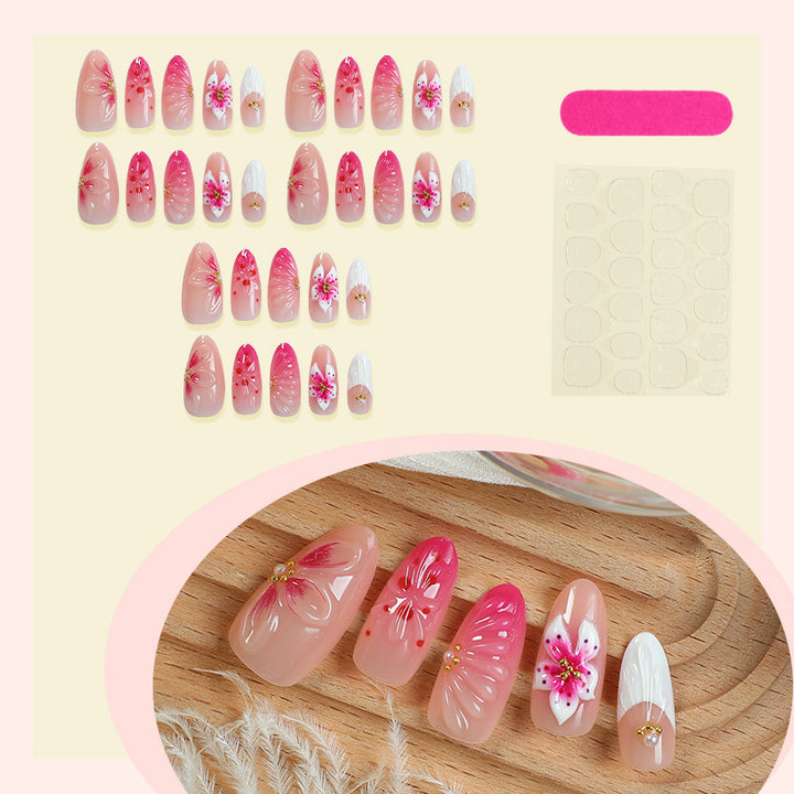 Creative nail art set with floral accents Bowlift