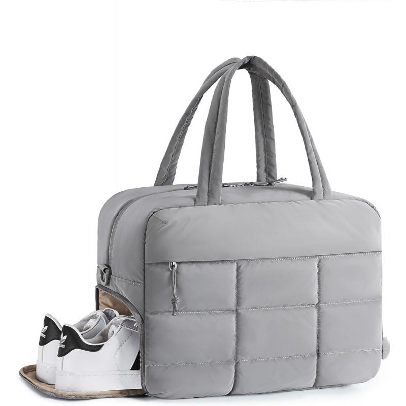 Multi-Functional Quilted Gym Duffel Bag Bowlift