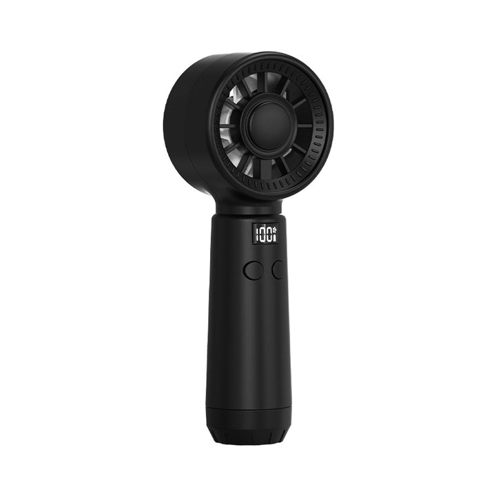 Unisex Portable Hand Fan with Digital Display and Multiple Speed Settings Bowlift