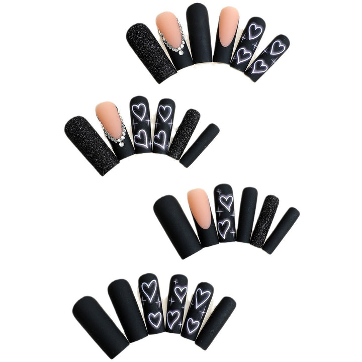 Artistic Heart-Themed Nail Enhancements Bowlift