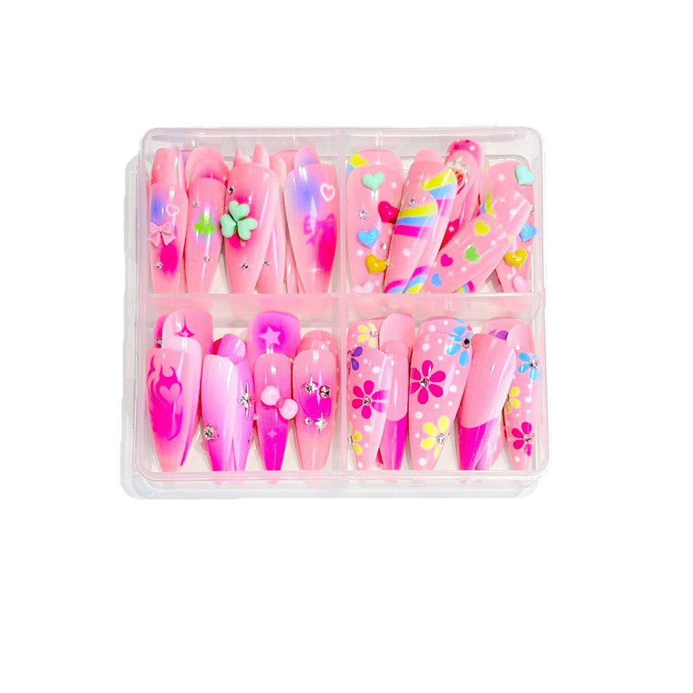 Playful Themed Press-On Nail Set Bowlift