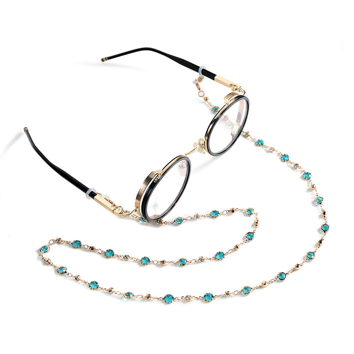Crystal-Embellished Eyewear Chain Bowlift