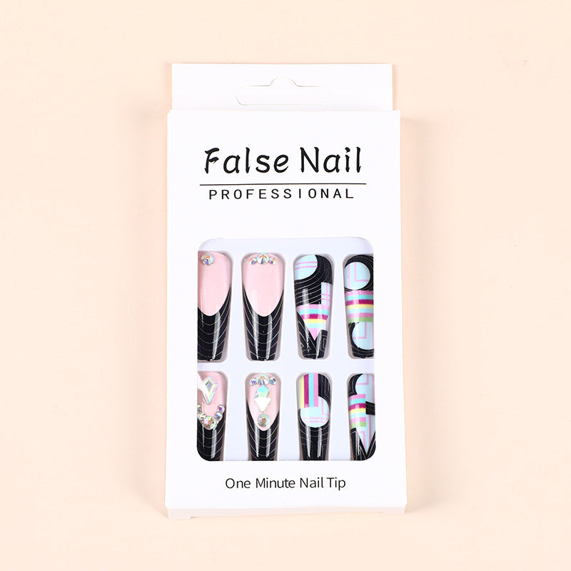 Creative artificial nails with modern graphic designs Bowlift