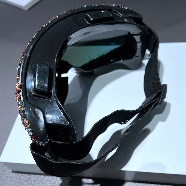 Women's skiing goggles with sparkling crystal decoration Bowlift