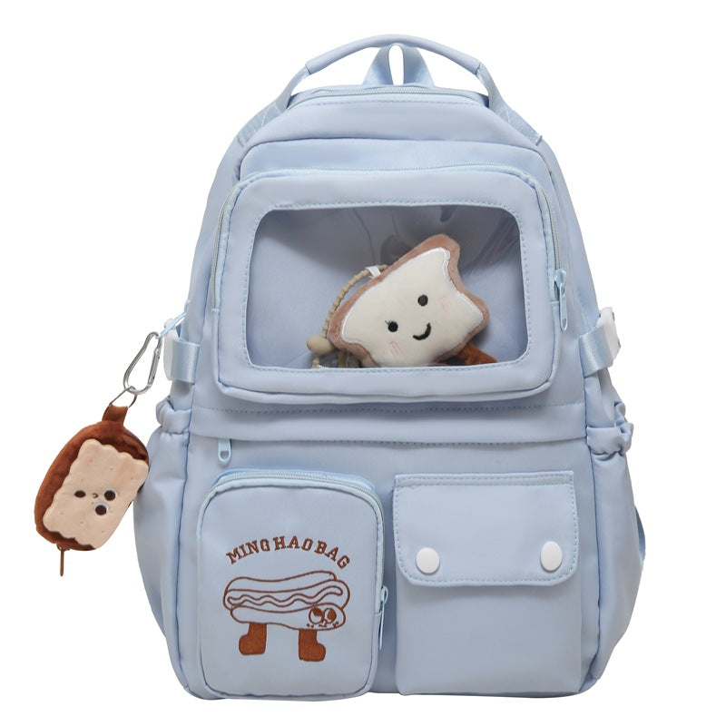 Multi-Functional Transparent Pocket School Backpack Bowlift