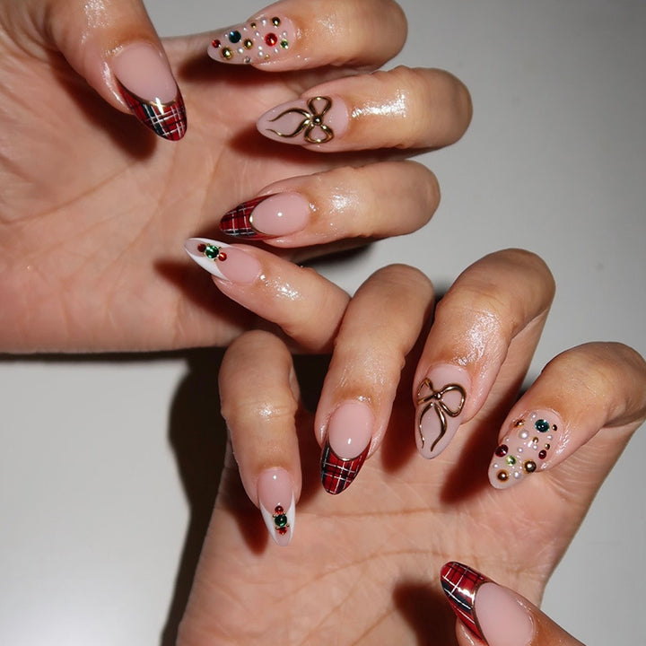 Exclusive artificial nails with festive design Bowlift