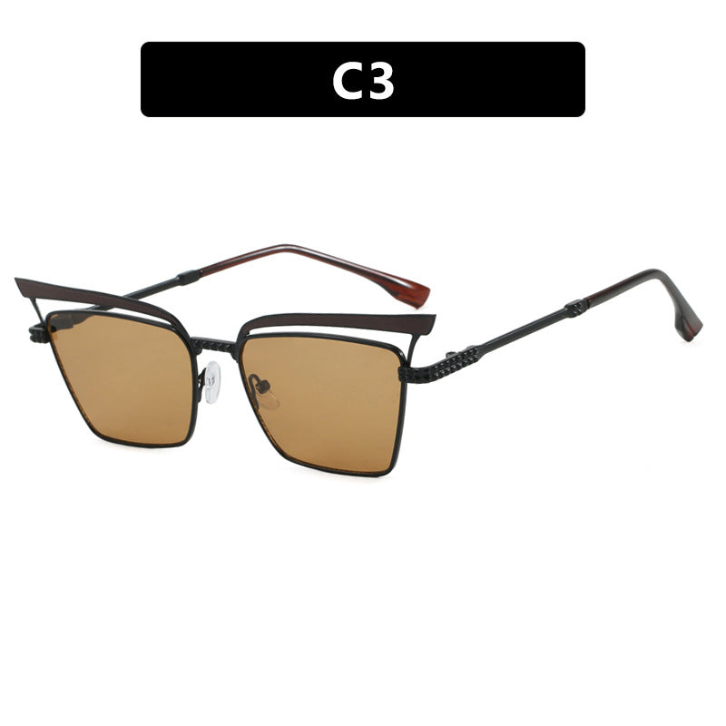 Women's square designer glasses with delicate metal frame Bowlift