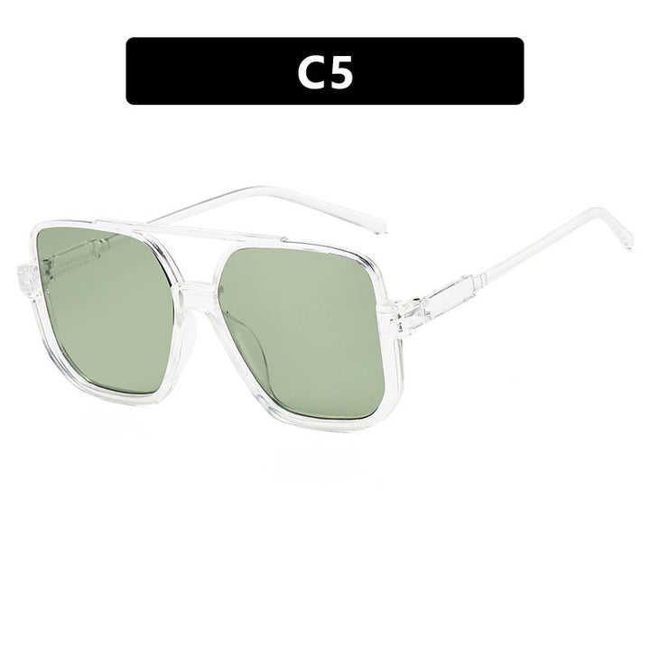 Women's trendy square sunglasses with transparent frame Bowlift