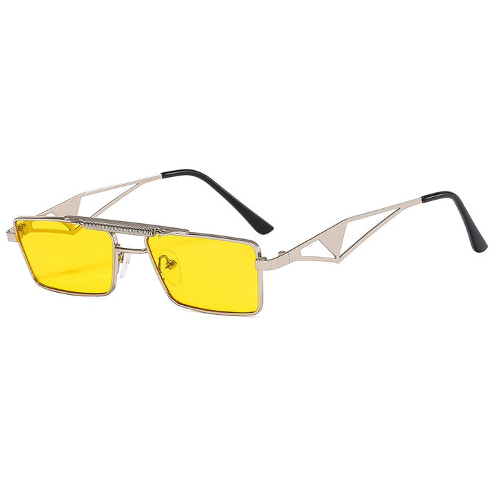 Fashionable sunglasses with square frame and mirrored lenses Bowlift