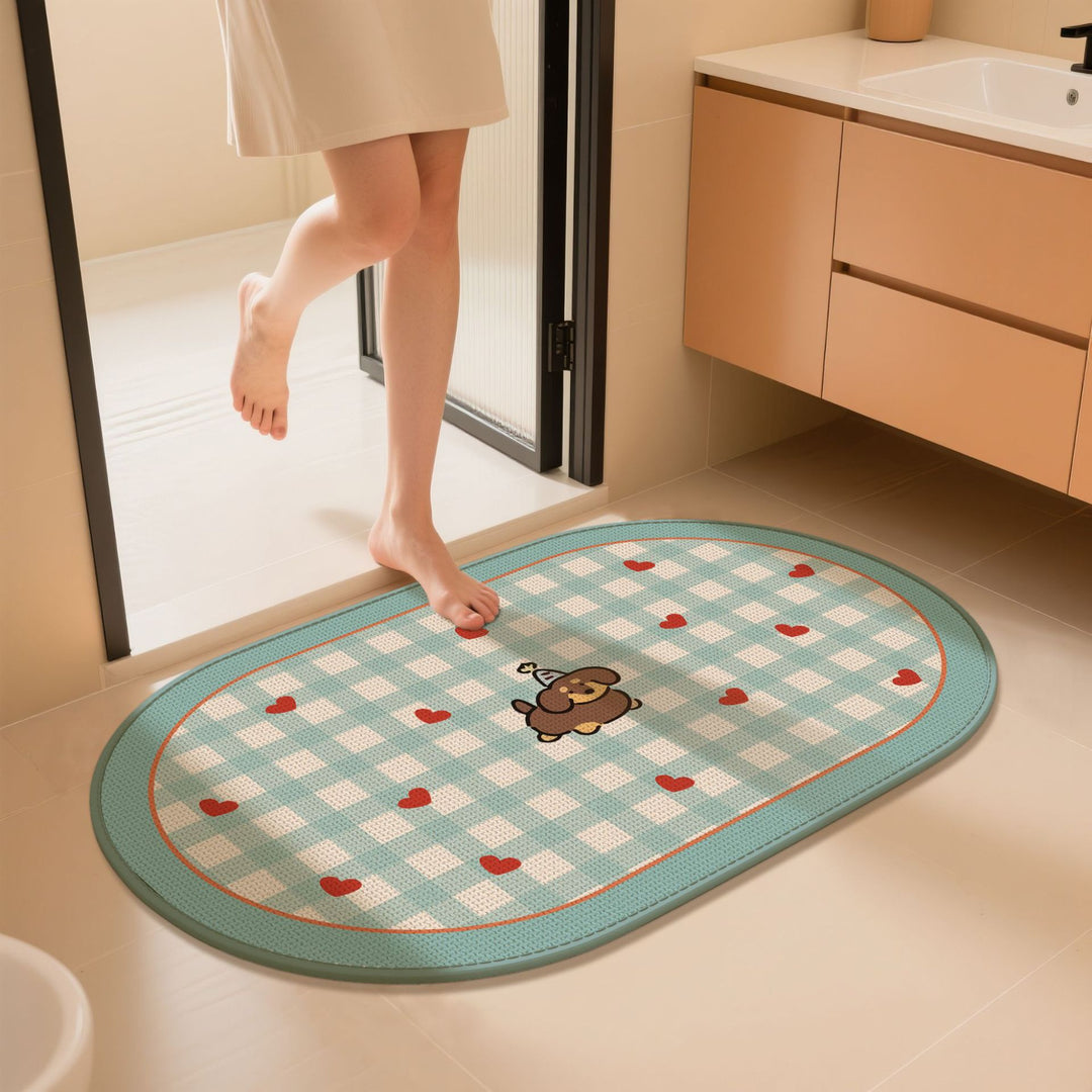 Cute Animal-Themed Bath Mat Bowlift